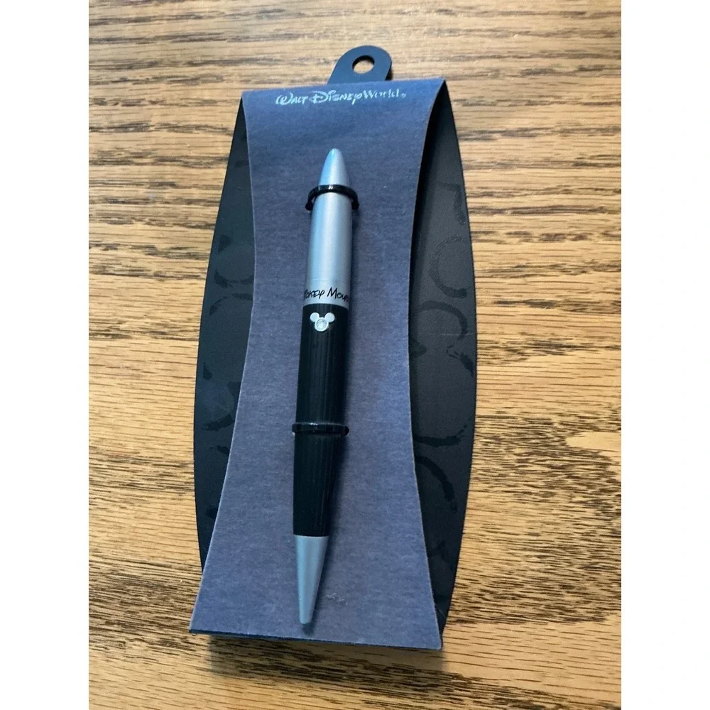 Walt Disney World Mickey Mouse Ballpoint Pen Black Silver Disney Parks Souvenir